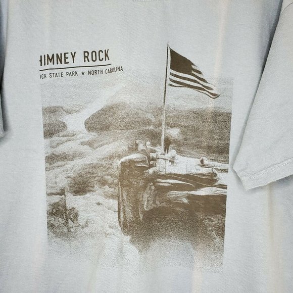 RFBF Blue Chimney Rock North Carolina Medium Supershrunk Cotton T Shirt - Picture 2 of 9